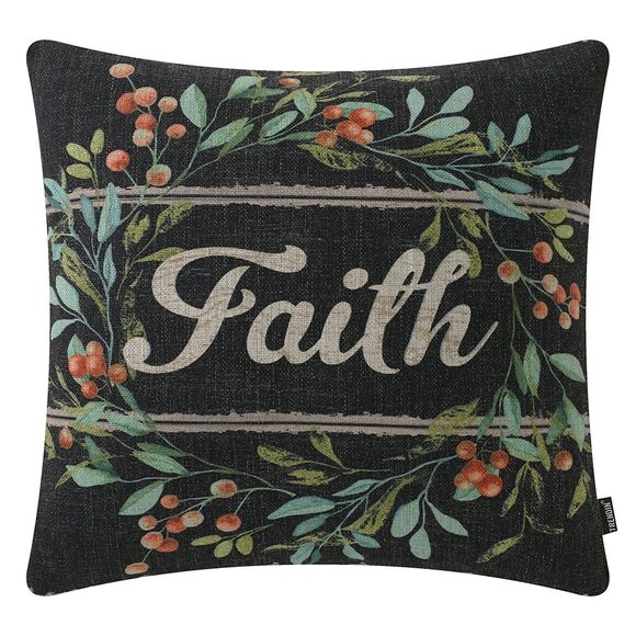 Other - 5935 Christmas Wreath Pillow Cover 18x18 inch Faith Square Throw Pillowcase
